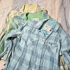 3 American Eagle snap shirts sz 0